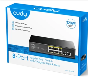 Gigabit PoE+ 8+2 Gigabits מתג רשת סוויץ GS1010P CUDY