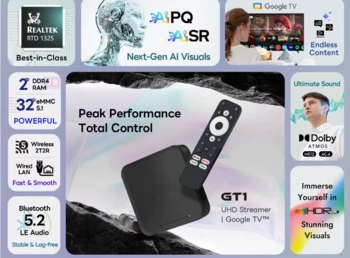 ELEBAO GT1 Google Certified TV BOX RockTek Realtek RTD1325TPV 4GB DDR4 EMMC 32GB 4K Android TV Box