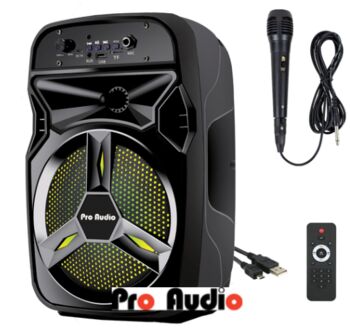 בידורית אלחוטית ניידת נטענת PROAUDIO BT-06. פרואדיו