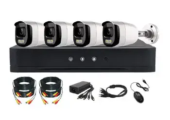 קיט 4 מצלמות אבטחה 2 מגה דיסק קשיח 500GB ראיית לילה צבעוני LINK-MASTER